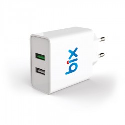 Bix Çift Çıkışlı Qualcomm Quick Charge 3.0 Akıllı 30W Şarj Adaptörü