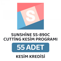Sunshine SS-890C için Cutting Programı 55 Adet Kesim Kredisi