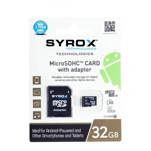 Syrox 32 GB MicroSD Hafıza Kartı MC32
