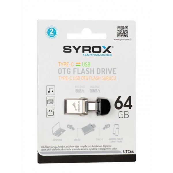 Syrox 64 GB Type-C OTG Flash Bellek UTC64