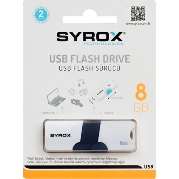 Syrox Sürgülü Usb Bellek 8GB US8