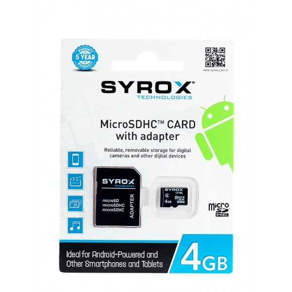 Syrox 8 GB MicroSD Hafıza Kartı MC8