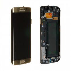 Samsung Galaxy S6 edge SM-G925 LCD Ekran Dokunmatik Servis Orjinali Gold