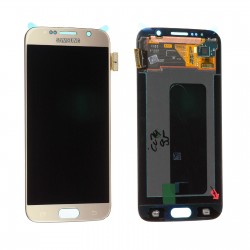 Samsung Galaxy S6 SM-G920F LCD Ekran Dokunmatik Servis Orjinali Gold